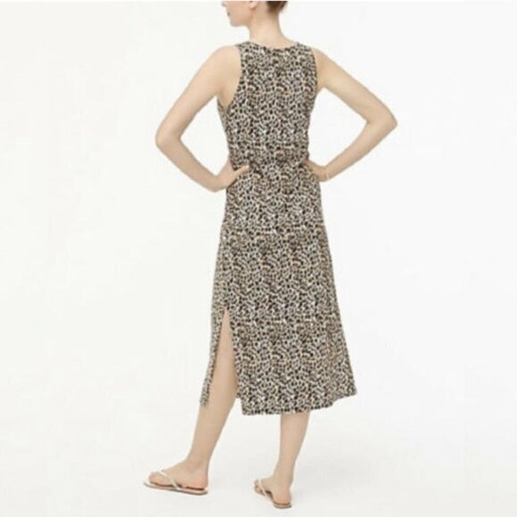 J Crew Leopard Print Bodycon Midi Tank Dress​​ - Picture 2 of 12